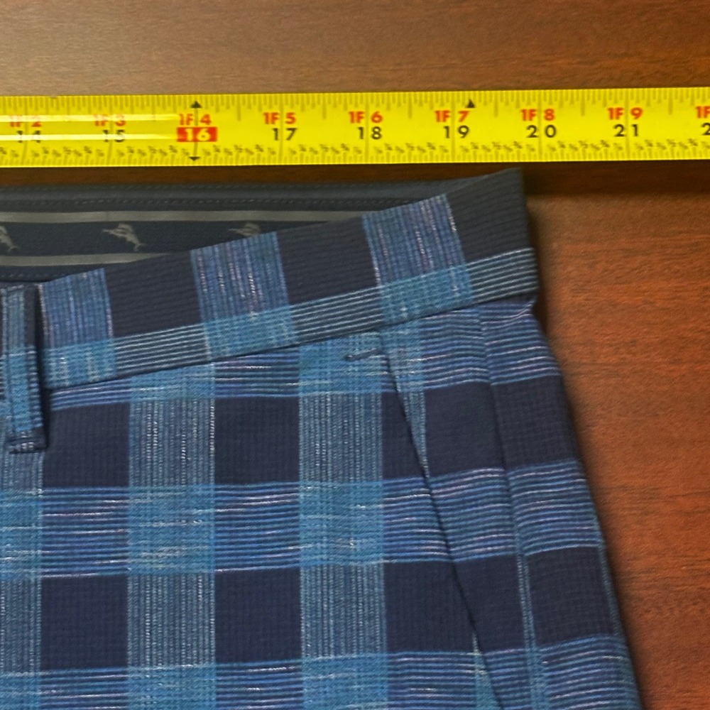 2- Tommy Bahama Shorts Mens 38 Island Plaid Performance Stretch Nylon Blend - Picture 7 of 10